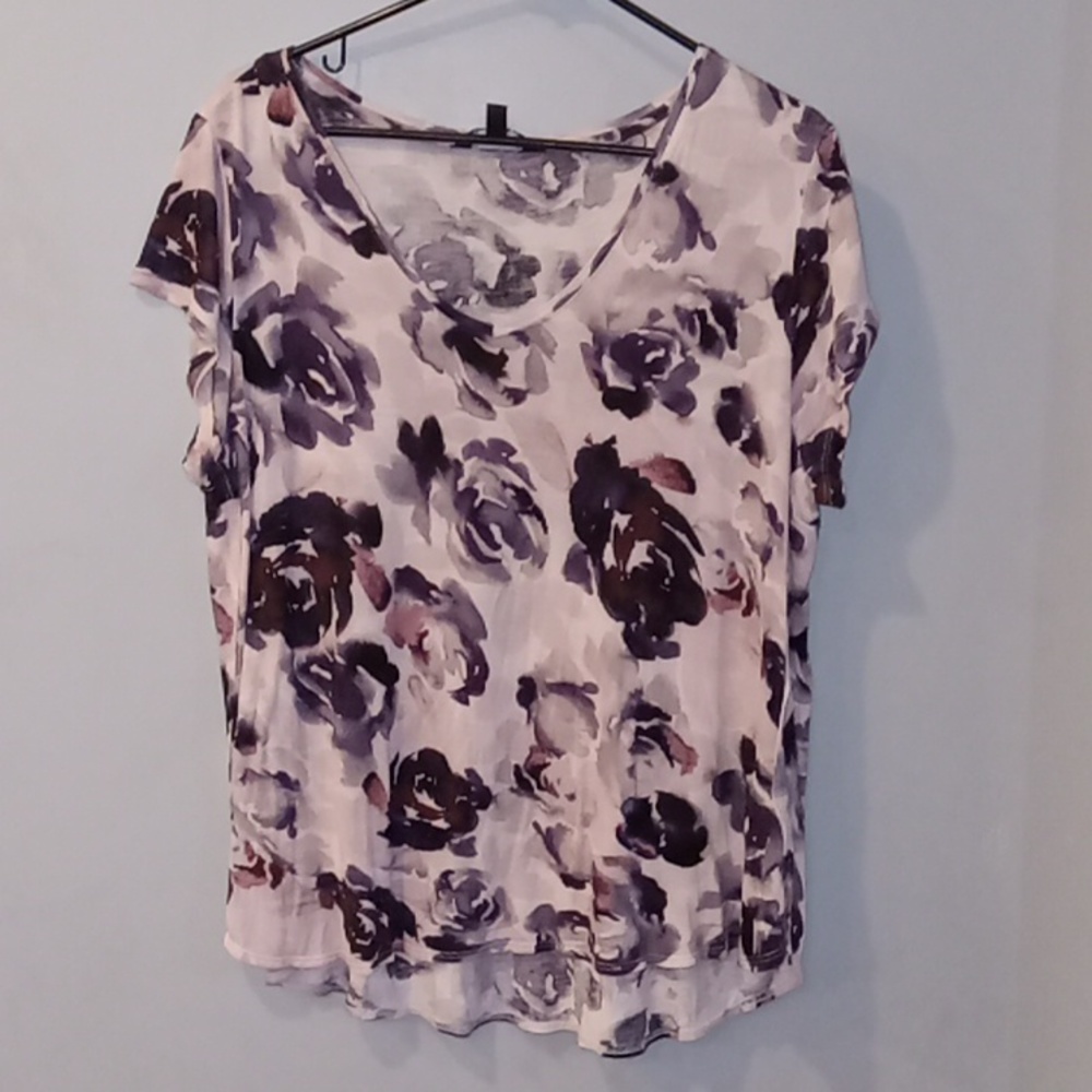 Purple Simply Vera Verawang  Floral V-neck